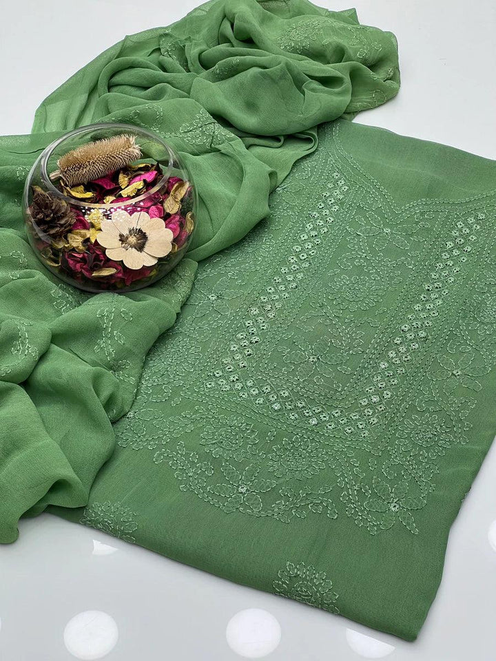 Shadow Sheesha Gala Work & Chikenkari 2 Pcs Dress BFchf001