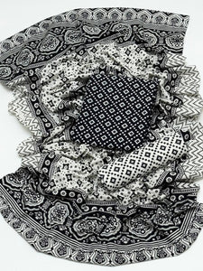 Ajrak Block Print 3 Pcs Lawn Suit with Neckline & Multani Khusa