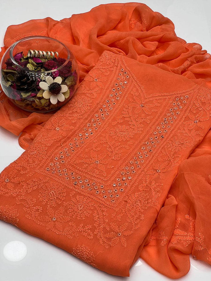 Shadow Sheesha Gala Work & Chikenkari 2 Pcs Dress BFchf001