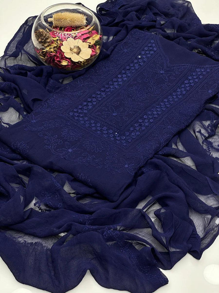 Shadow Sheesha Gala Work & Chikenkari 2 Pcs Dress BFchf001