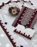 Ajrak Print Lawn Embroidered 3 Pcs Suits - Most Demanded Collection