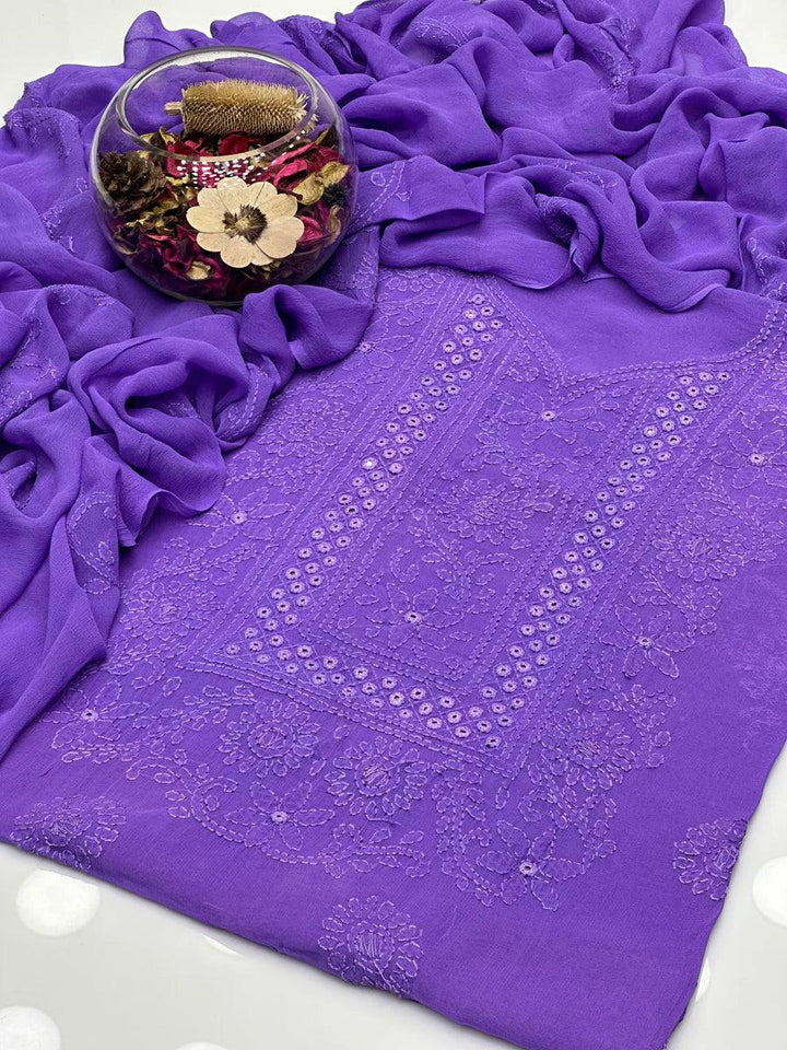 Shadow Sheesha Gala Work & Chikenkari 2 Pcs Dress BFchf001