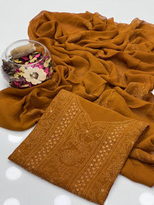 Shadow Sheesha Gala Work & Chikenkari 2 Pcs Dress BFchf001
