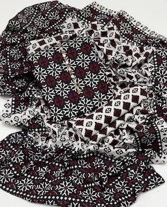 Ajrak Block Print 3 Pcs Lawn Suit with Neckline & Multani Khusa
