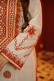 Unstiched 3 Pcs Lawn Balochi Tanka with 4 Side Border Dupatta with Multani Khusa
