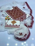 Unstiched 3 Pcs Lawn Balochi Tanka with 4 Side Border Dupatta with Multani Khusa